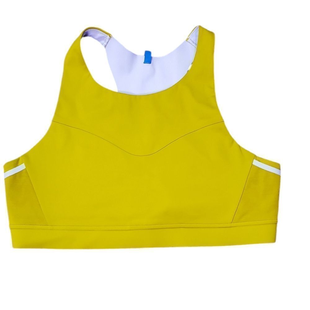 Brooks Chartreuse & Purple Sports Bra
